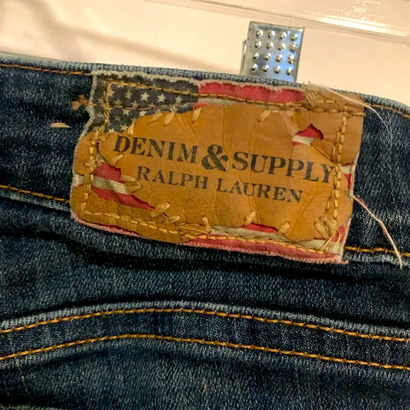 Ralph Lauren ladies skinny jeans size 24x32 medium dark wash like new condition - Picture 4 of 6